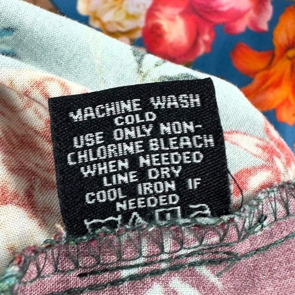 Tolani Collection Button Down Top Womens Small Floral Patchwork Boho Indie Soft - Picture 7 of 10